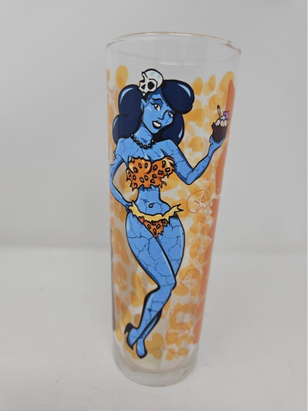 Tiki Undergound Zombie Dead Dames Doktor Bill Tom Collins Highball Glass Lowbrow